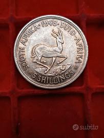 Sud Africa 5 Scellini 1948 Argento 800 George VI.