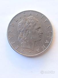 Moneta da 50£ anno 1981 della Repubblica Italiana