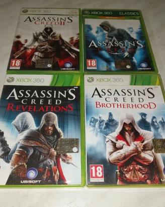 ASSASSINS CREED SET 4 GIOCHI PER XBOX 360