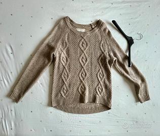 Maglione beige L.O.G.G. H&M con trecce