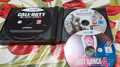 3 giochi Wii U call of duty,Just dance,asasin cred