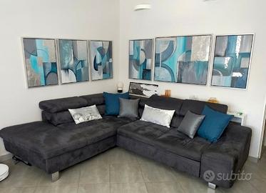 Divano letto angolare con penisola