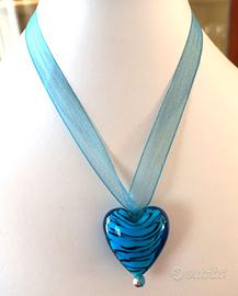 2 collane Murano cuore – idea elegante