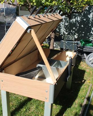 biliardino calciobalilla chiuso con copertura 