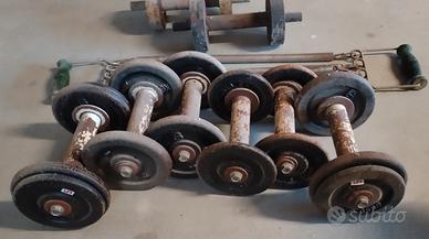 set palestra manubri e estensore vintage