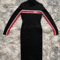 Vestito lungo nero gcds