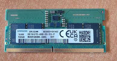 Memoria RAM Notebook 8Gb DDR5 SoDimm Hynix Samsung