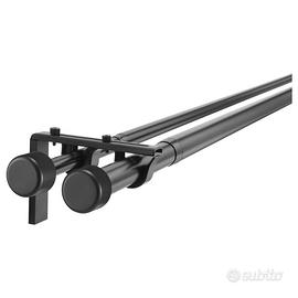 Bastoni tenda doppi neri IKEA