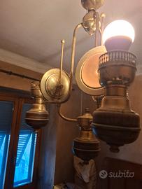 lampadario in ottone