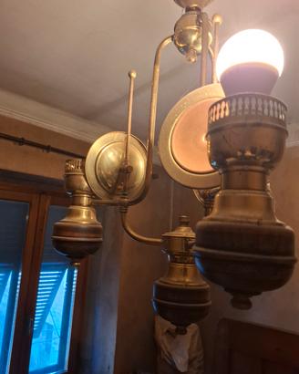lampadario in ottone