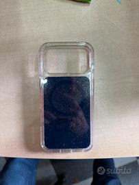 Cover MagSafe iPhone 17 pro max brillantinata