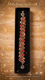 bracciale colore corallo e rosato 