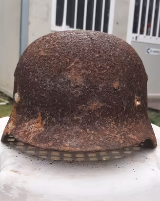 Elmetto tedesco M35 da scavo WW2 con interno