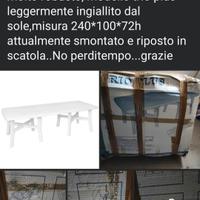 Tavolo da Giardino in Resina Bianco - Grande (240x