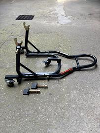 Cavalletto posteriore moto con ruote
