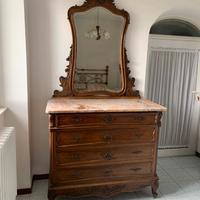 Comò Antico con Specchiera  Fine '800  Smontabile