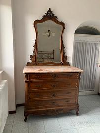 Comò Antico con Specchiera  Fine '800  Smontabile