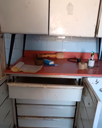 mobile cucina anni 50 in ferro