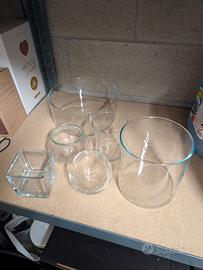 Set 6 Vasi e Vasetti in vetro