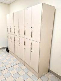 6 armadi spogliatoio per supermercato usati