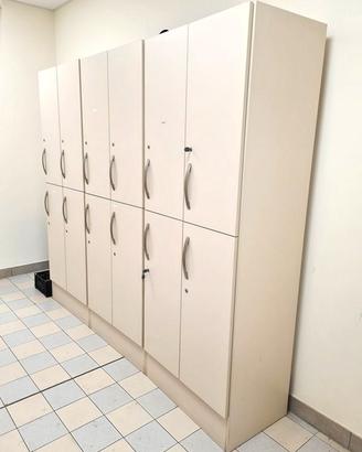 6 armadi spogliatoio per supermercato usati