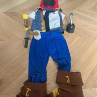 Costume di carnevale da pirata disney 5-6 anni