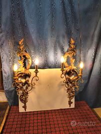 Grandi Applique Stile Toscano Legno Intagliato Lac