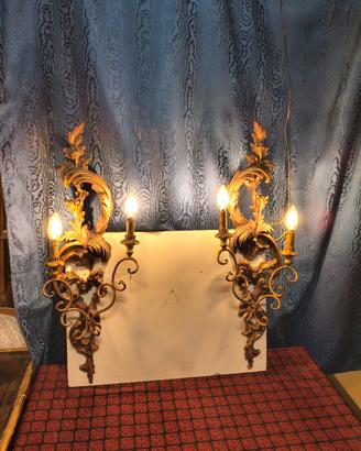 Grandi Applique Stile Toscano Legno Intagliato Lac