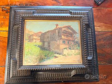 Quadro Eugenio Bonivento Case di montagna (Cadore)
