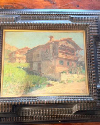 Quadro Eugenio Bonivento Case di montagna (Cadore)