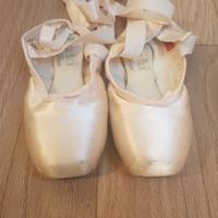 Scarpe con punte in gesso per danza classica