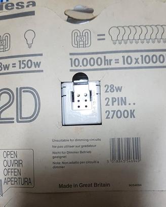 Lampada 2D 28W 2pin 2700k
