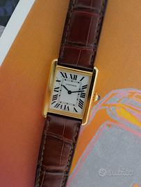 Tank Solo gold 18 kt ref.3168 fibbia cartier oro