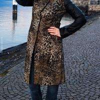 Giacca lunga in pelle 