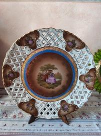 piatto traforato Bavaria ricamato oro