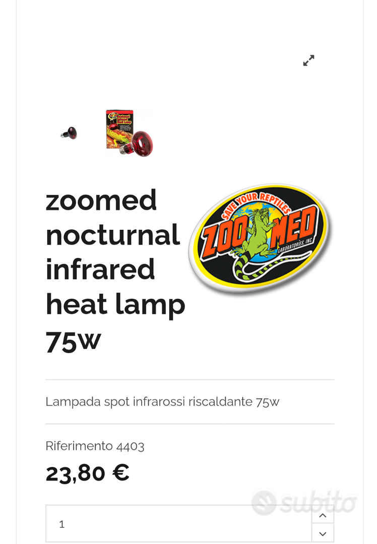 Zoomed Spot Riscaldante Infrarosso 50W Per Rettili - Ideale Per Terrario - Foto 12