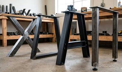 gambe tavolo in ferro stile industrial
