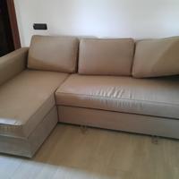 Divano letto angolare/contenitore, beige, FRIHETEN