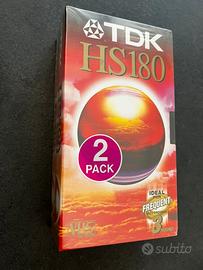 TDK HS180 VHS – Confezione 2 cassette – Nuove