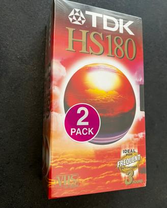 TDK HS180 VHS – Confezione 2 cassette – Nuove