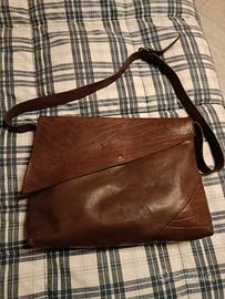 Borsa in pelle vintage a cartella 