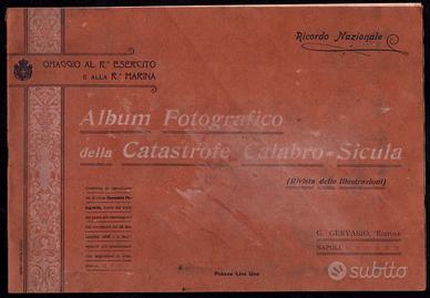 Raro Album fotografico Terremoto Messina 1908