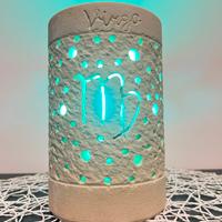 Lampada con incisione segno zodiacale vergine
