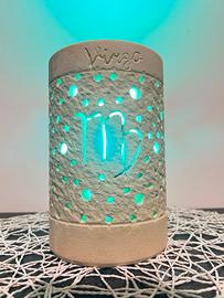 Lampada con incisione segno zodiacale vergine