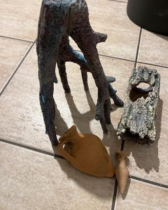 Accessori per acquario in plastica e creta