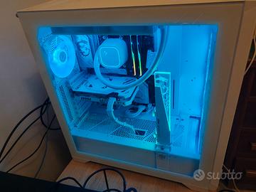 Pc Gaming Ryzen Full white GPU 4060 7800 X3D 32GB0