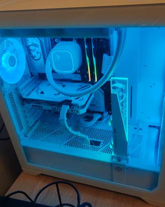 Pc Gaming Ryzen Full white GPU 4060 7800 X3D 32GB0