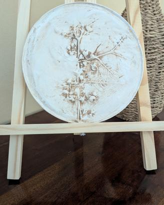 bassorilievo botanico in gesso ceramico