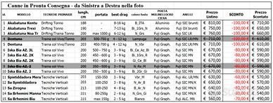 Canne da pesca Ambermax in pronta consegna