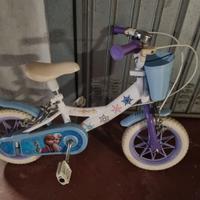 bici bambina(Elsa e Anna) con cestino - usata
